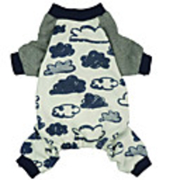 Dog Cat Jumpsuit Pajamas Casual / Sporty Cute Casual / Daily Dog Clothes Breathable Blue Costume Cotton XS S M L XL XXL