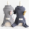 Dog Cat Jumpsuit Pajamas Color Block Casual / Sporty Casual / Daily Dog Clothes Breathable Black / Gray Gray Costume Cotton XS S M L XL XXL
