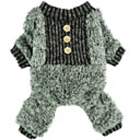 Dog Cat Jumpsuit Pajamas Color Block Casual / Sporty Cute Casual / Daily Dog Clothes Breathable Gray Costume Fleece XS S M L XL XXL
