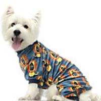 Dog Cat Jumpsuit Pajamas Lion Casual / Sporty Sweet Casual / Daily Dog Clothes Breathable Blue Costume Cotton XS S M L XL XXL