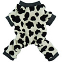Dog Cat Jumpsuit Pajamas Milk Cows Cute Adorable Casual / Daily Dog Clothes Breathable Black Costume Cotton XS S M L XL XXL