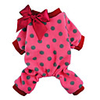 Dog Cat Jumpsuit Pajamas Polka Dot Ribbon bow Sweet Cute Casual / Daily Winter Dog Clothes Breathable Red Costume Cotton XS S M L XL XXL