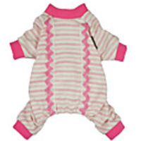 Dog Cat Jumpsuit Pajamas Stripes Casual / Sporty Cute Casual / Daily Dog Clothes Breathable Pink Costume Cotton XS S M L XL XXL