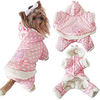 Dog Cat Jumpsuit Polka Pet Clothes New Winter Thickened Warm Celebrity Lady Wave Point Cotton Padded Clothes miniinthebox