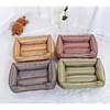 Dog Cat Mattress Pad Bed Bed Blankets Rainbow Stripes Soft Folding Fabric 403114 503914 cm