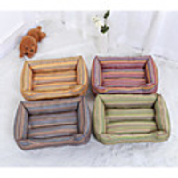 Dog Cat Mattress Pad Bed Bed Blankets Rainbow Stripes Soft Folding Fabric 403114 503914 cm