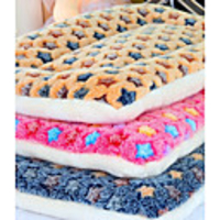Dog Cat Mattress Pad Beds Bed Blankets Color Block Soft Folding Cotton 50305 cm