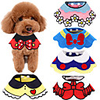 Dog Cat Necklace Ornaments Dog Scarf Cartoon Cute Dog Clothes Black Yellow Red Costume Cotton M L