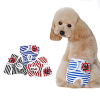 Dog Cat Pants Striped Elegant Adorable Cute Dailywear Casual / Daily Dog Clothes Puppy Clothes Dog Outfits Breathable Red Black Blue Costume for Girl and Boy Dog Cotton S M L XL XXL miniinthebox