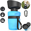 Dog Cat Pets Bowls Water Bottles 0.52 L Plastic Portable Double-Sided Outdoor Classic Blue Pink Green Bowls Feeding