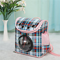 Dog Cat Pets Carrier Bag Travel Backpack Travel Casual Stripes Nylon ABSPC Pink Khaki Blue