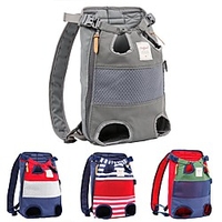 Dog Cat Pets Carrier Bag Travel Backpack Front Backpack Sling Shoulder Bag Portable Breathable Adjustable / Retractable Color Block Fabric puppy Small Dog Medium Dog Outdoor Hiking Red Blue Green miniinthebox