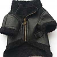 Dog Cat Pets Coat Puppy Clothes Solid Colored Shrugs Ordinary Outdoor Dog Clothes Puppy Clothes Dog Outfits Black Brown Coffee Costume for Girl and Boy Dog PU (Polyurethane) S M L XL