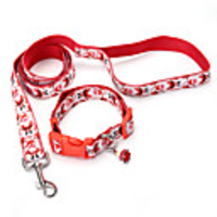 Dog Cat Pets Collar Harnesses Leash Portable Breathable Retractable Foldable Soft Cute and Cuddly Extra Long Geometic Character Christmas Polyester Corgi Beagle Bulldog Shiba Inu Cocker Spaniel Pug