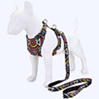 Dog Cat Pets Collar Leash Cute and Cuddly Decoration Nylon Black