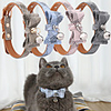 Dog Cat Pets Collar Portable Retractable Soft Cute and Cuddly Adjustable Flexible Durable Casual / Daily Classic Bowknot Polyester Beagle Bulldog Shiba Inu Pug Bichon Frise Schnauzer Pink Khaki 1pc