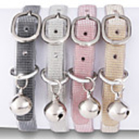 Dog Cat Pets Collar Portable Retractable Soft Cute and Cuddly Adjustable Flexible Durable Casual / Daily Solid Colored Classic PU Leather Golden Retriever Corgi Beagle Bulldog Shiba Inu Cocker Spaniel