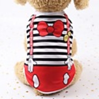Dog Cat Pets Denim Jacket / Jeans Jacket Jacket Vest Stripes Character Slogan Sports Outdoors Casual / Sporty Outdoor Dog Clothes Stripe White Yellow Costume Cotton XS S M L XL XXL