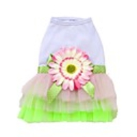 Dog Cat Pets Dress Flower / Floral Flower Sports Outdoors DressesSkirts Dog Clothes Pink Costume Cotton Jacquard Cotton S M L XL XXL