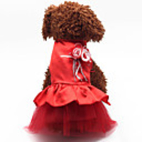 Dog Cat Pets Dress Puppy Clothes Flower Flower Style Wedding Party Dog Clothes Puppy Clothes Dog Outfits Purple Red Blue Costume for Girl and Boy Dog Polyster S M L XL XXL