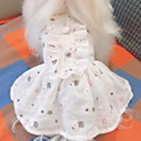 Dog Cat Pets Dress Puppy Clothes Print Wedding Wedding Party Dog Clothes Puppy Clothes Dog Outfits White Light Blue Costume Large Dog for Girl and Boy Dog Polyster XXS XS S M L XL
