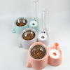 Dog Cat Pets Feeders 0.5 L Plastic Durable Solid Colored Blue Pink Gray Bowls Feeding miniinthebox