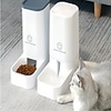 Dog Cat Pets Feeders 3.8 L Resin Automatic Solid Colored White Bowls Feeding