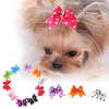 Dog Cat Pets Ornaments Hair Accessories Hair Bow Rhinestone Strobe / Flashing Handmade For Dog / Cat Bowknot Cute Polka Dot Bowknot Rhinestone Polyester Rainbow 10pcs miniinthebox