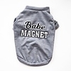 Dog Cat Pets Vest Simple Solid Colored"es Sayings Casual / Daily Keep Warm Dog Clothes Gray Costume Cotton XS S M L