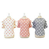 Dog Cat Shirt / T-Shirt Dot Sweet Style Cute Casual / Daily Dog Clothes Puppy Clothes Dog Outfits Breathable Pink Beige Gray Costume for Girl and Boy Dog Cotton S M L XL XXL