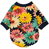 Dog Cat Shirt / T-Shirt Flower Casual / Sporty Fashion Casual / Daily Dog Clothes Breathable Black Costume Cotton XS S M L XL XXL
