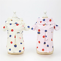 Dog Cat Shirt / T-Shirt Fruit Adorable Cute Dailywear Casual / Daily Dog Clothes Puppy Clothes Dog Outfits Breathable Yellow Pink Costume for Girl and Boy Dog Padded Fabric S M L XL XXL miniinthebox