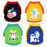 Dog Cat Shirt / T-Shirt Hoodie Print Cartoon Adorable Thick Velvet Cute Casual / Daily Winter Dog Clothes Puppy Clothes Dog Outfits Breathable Black Blue Green Costume for Girl and Boy Dog Cotton XS