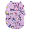 Dog Cat Shirt / T-Shirt Hoodie Print Letter Number Adorable Thick Velvet Cute Casual / Daily Winter Dog Clothes Puppy Clothes Dog Outfits Breathable Purple Pink Costume for Girl and Boy Dog Cotton