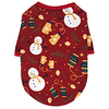 Dog Cat Shirt / T-Shirt Hoodie Snowman Christmas Bell Adorable Cute Casual / Daily Dog Clothes Puppy Clothes Dog Outfits Breathable White Black Red Costume for Girl and Boy Dog Cotton XS S M L