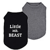Dog Cat Shirt / T-Shirt Little MR.BEAST Casual / Sporty Fashion Casual / Daily Dog Clothes Breathable Black Pink Costume Cotton XS S M L XL XXL