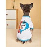 Dog Cat Shirt / T-Shirt Pineapple Summer Holiday Casual Daily Casual / Daily Dog Clothes Puppy Clothes Dog Outfits Soft White Black Blue Costume for Girl and Boy Dog Polyster XS S M L XL XXL miniinthebox