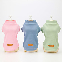 Dog Cat Shirt / T-Shirt Solid Colored Basic Cute Dailywear Casual / Daily Dog Clothes Puppy Clothes Dog Outfits Breathable Blue Pink Green Costume for Girl and Boy Dog Padded Fabric S M L XL XXL miniinthebox