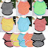Dog Cat Shirt / T-Shirt Striped Elegant Adorable Cute Dailywear Casual / Daily Dog Clothes Puppy Clothes Dog Outfits Breathable Black Yellow Red Costume for Girl and Boy Dog Cotton S M L XL XXL miniinthebox