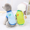 Dog Cat Shirt / T-Shirt Stripes Elegant Adorable Cute Dailywear Casual / Daily Dog Clothes Puppy Clothes Dog Outfits Breathable Yellow Red Blue Costume for Girl and Boy Dog Polyster S M L XL XXL miniinthebox
