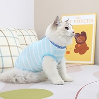 Dog Cat Shirt / T-Shirt Stripes Fashion Simple Style Casual / Daily Outdoor Dog Clothes Puppy Clothes Dog Outfits Soft Rosy Pink Blue Costume for Girl and Boy Dog Polyester Cotton S M L XL XXL miniinthebox