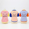 Dog Cat Shirt / T-Shirt Stripes Patterned Leisure Stripes Dailywear Casual / Daily Dog Clothes Puppy Clothes Dog Outfits Breathable Yellow Blue Orange Costume for Girl and Boy Dog Padded Fabric S M L miniinthebox