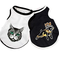 Dog Cat Shirt / T-Shirt Vest Casual / Daily Dog Clothes Puppy Clothes Dog Outfits White Black Costume for Girl and Boy Dog Padded Fabric S M L XL XXL