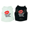 Dog Cat Shirt / T-Shirt Vest Dog clothes"es Sayings Lips Princess Simple Style Casual / Sporty Casual / Daily Weekend Dog Clothes Puppy Clothes Dog Outfits Breathable White Black Costume for miniinthebox