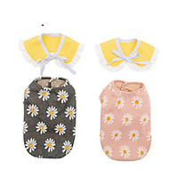 Dog Cat Shirt / T-Shirt Vest Flower Daisy Adorable Cute Casual / Daily Dog Clothes Puppy Clothes Dog Outfits Breathable Black Pink Costume for Girl and Boy Dog Cotton S M L XL XXL