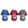 Dog Cat Shirt / T-Shirt Vest Letter Number Basic Adorable Cute Casual / Daily Dog Clothes Puppy Clothes Dog Outfits Breathable Red Blue Gray Costume for Girl and Boy Dog Cotton S M L XL XXL