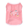 Dog Cat Shirt / T-Shirt Vest Print Happy Birthday Adorable Cute Birthday Casual / Daily Dog Clothes Puppy Clothes Dog Outfits Breathable Pink Costume for Girl and Boy Dog Cotton XS S M L XL