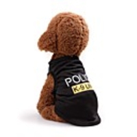 Dog Cat Shirt / T-Shirt Vest"es Sayings Simple Style Dog Clothes Black Red Pink Costume Padded Fabric XS S M L