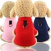Dog Cat Shirt / T-Shirt Vest Solid Colored Casual / Daily Winter Dog Clothes Red Pink Dark Blue Costume Plush XS S M L XL XXL
