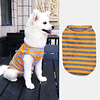 Dog Cat Shirt / T-Shirt Vest Striped Basic Adorable Cute Casual / Daily Dog Clothes Puppy Clothes Dog Outfits Breathable Red Pink Orange Costume for Girl and Boy Dog Cotton XS S M L XL